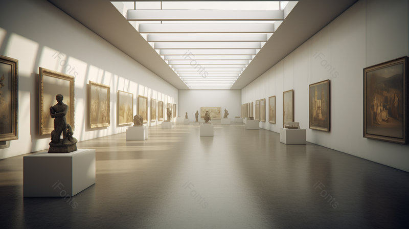 简约唯美的艺术美术馆走廊,高清,摄影图,摄影图片,图片大全,摄影图免费下载